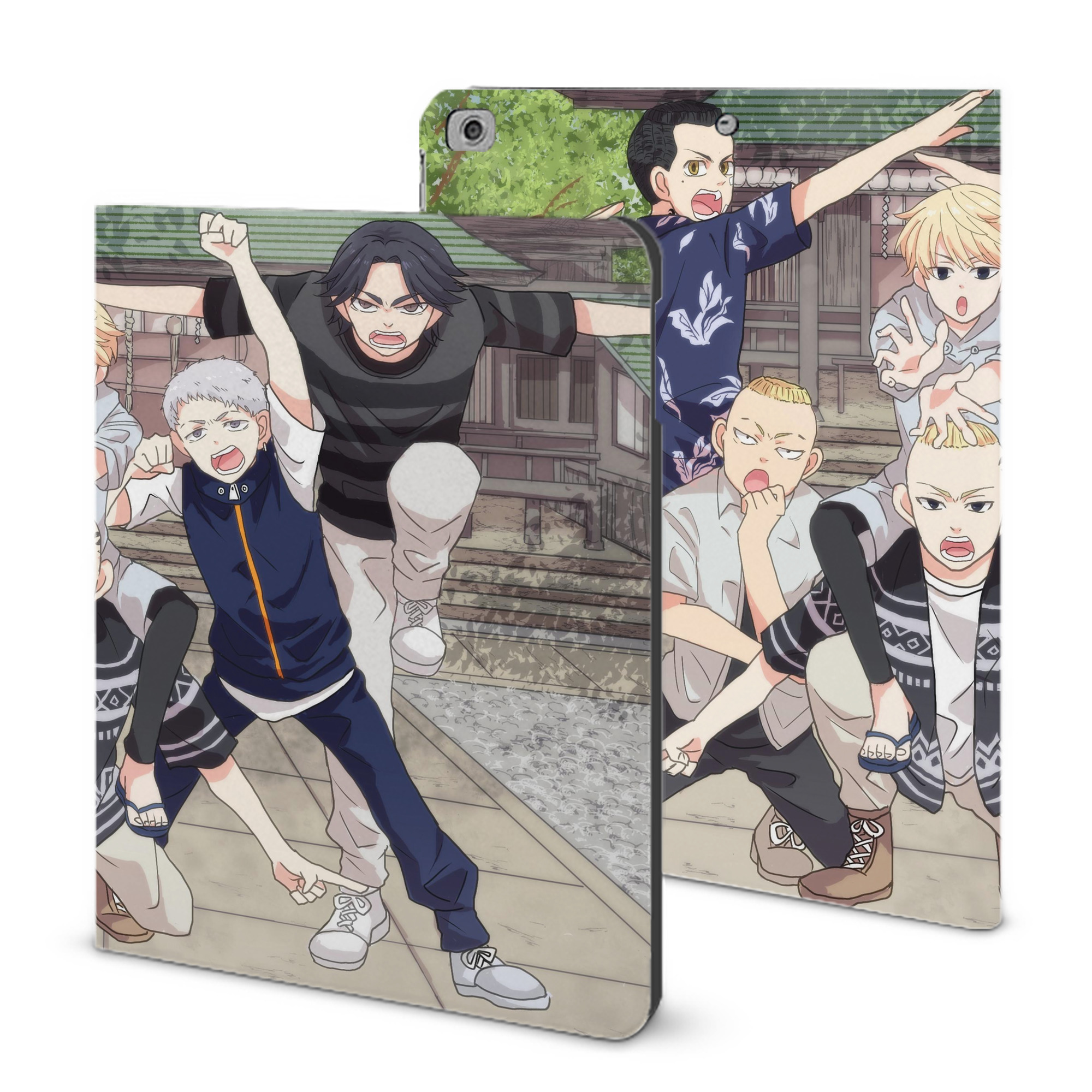 （画像用） 東京リベンジャーズ Tokyo Revengers IPad ケース ブック型 PUレザー TPU 耐衝撃 軽量 薄型 ペン収納なし 全面保護 IPad 各モデル対応